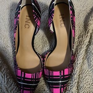 Pink rhinestone heels